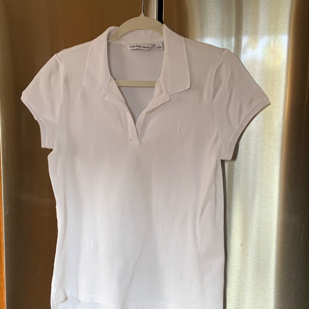 White Calvin Klein Jeans Polo Shirt